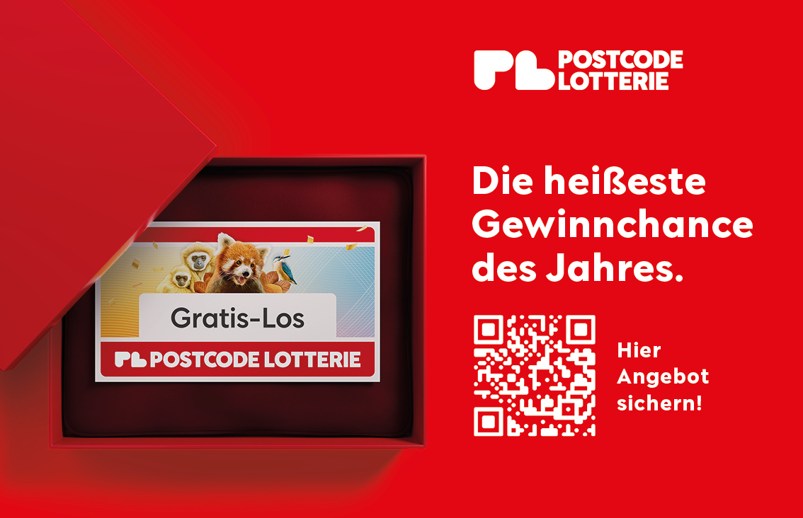 Die heißeste Gewinnchance des Jahres. Gratis-Los von POSTCODE LOTTERIE | Jetzt Angebot sichern!