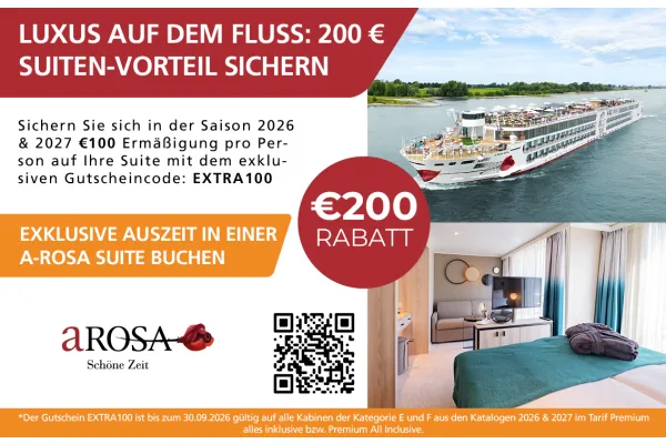 LUXUS AUF DEM FLUSS: 200 € SUITEN-VORTEIL SICHERN