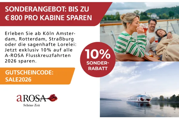 SONDERANGEBOT: BIS ZU € 800 PRO KABINE SPAREN