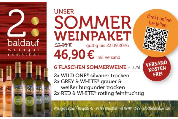 UNSER SOMMER WEINPAKET | 6 FLASCHEN SOMMERWEINE je 0,75l