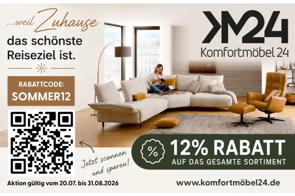 12% RABATT AUF DAS GESAMTE SORTIMENT | ...weil Zuhause das schönste Reiseziel ist.