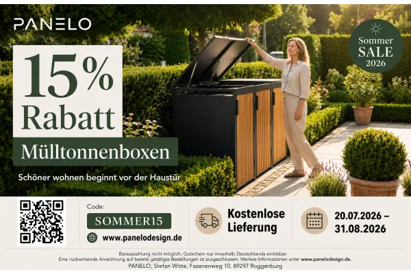 15% Rabatt | Mülltonnenboxen Schöner wohnen beginnt vor der Haustür mit Kostenlose Lieferung!