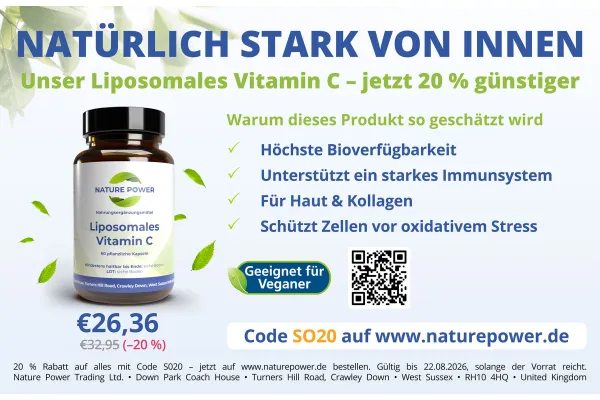 NATÜRLICH STARK VON INNEN Unser Liposomales Vitamin C - jetzt 20 % günstiger