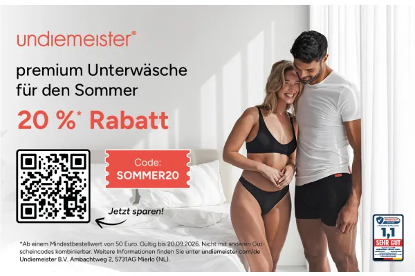 Premium Unterwäsche für den Sommer | 20% Rabbat | Jetzt sparen!