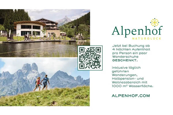 Hotelgutschein Alpenhof Naturglück GRATIS Wanderschuhe