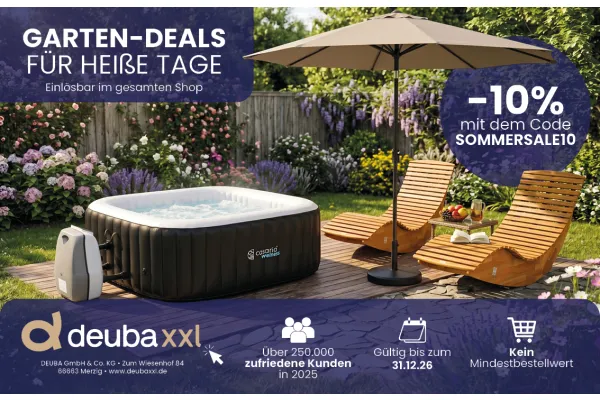 -10% RABATT | GARTEN-DEALS FÜR HEIßE TAGE | Einlösbar im gesamten Shop