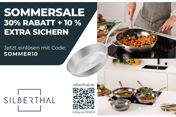 Sommersale 30% Rabatt + 10 % extra sichern